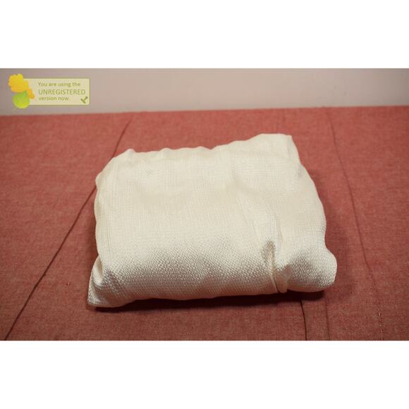 Threshold 34x63" Light Filtering Pebbled Satin Back Tab Curtain Panel Ivory* - Picture 1 of 7